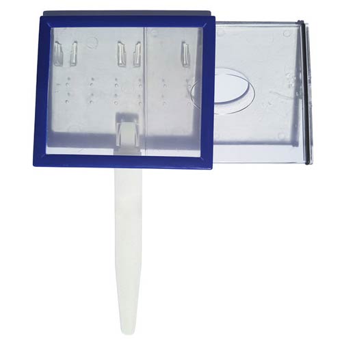 Portaprecios estanco con cassette y marco azul
