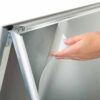 Caballete de aluminio doble cara protector gráfica