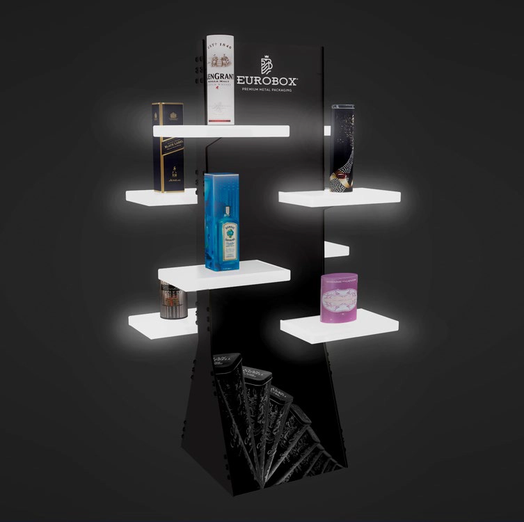 Expositor de bebidas personalizable