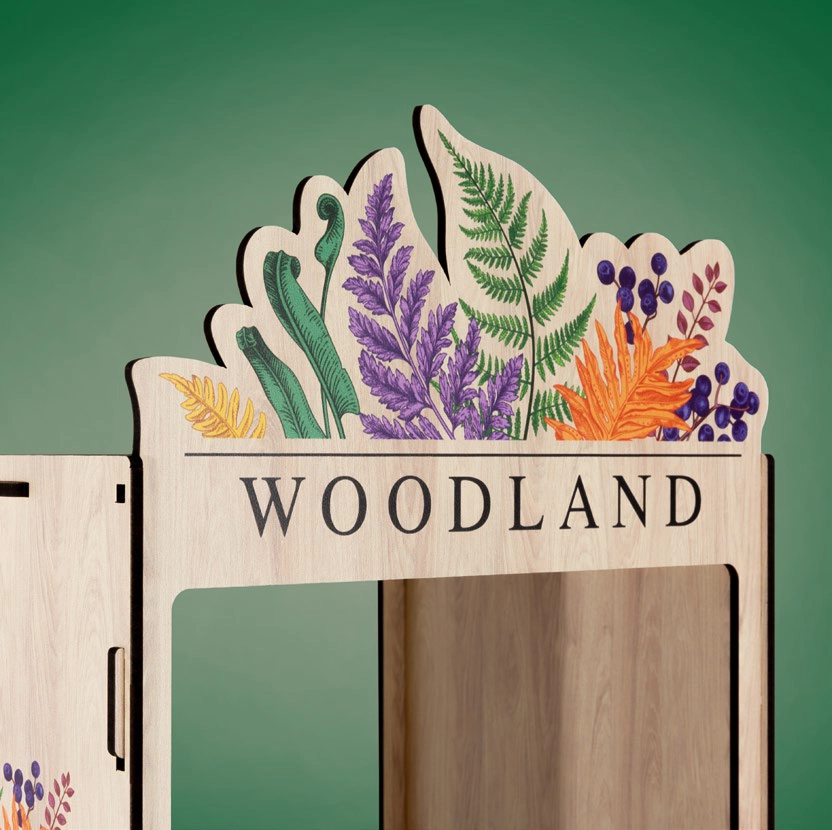 Expositor de madera personalizable