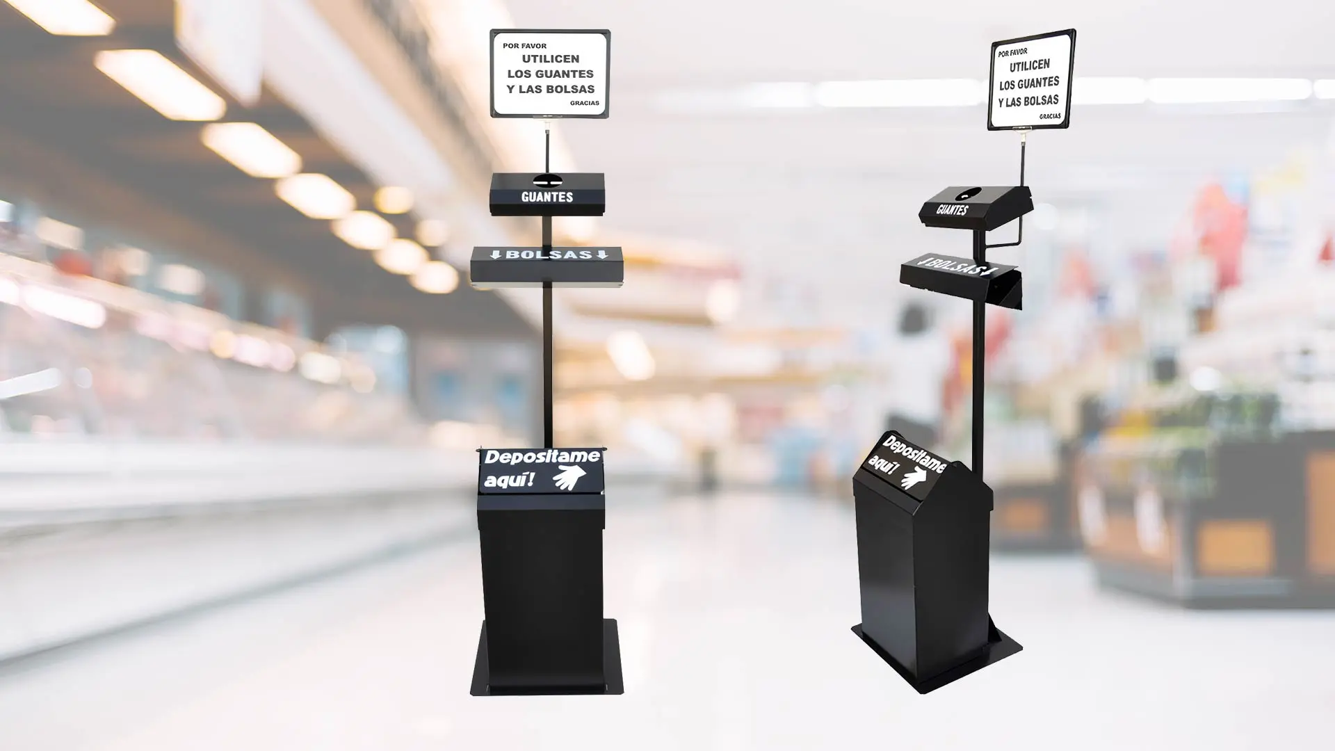 Dispensadores de hierro para supermercados