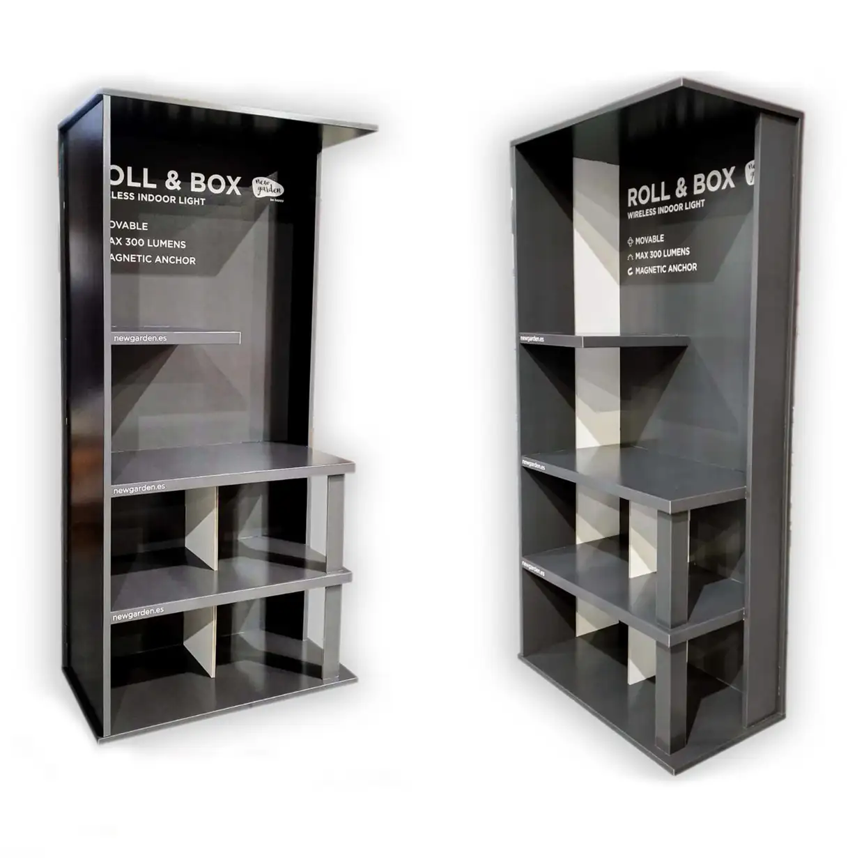 Escaparatismo y expositores resistentes en cartón