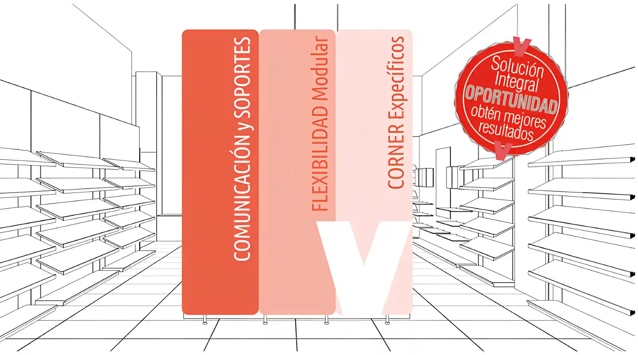 Comunicación visual secciones ready to food, comida preparada