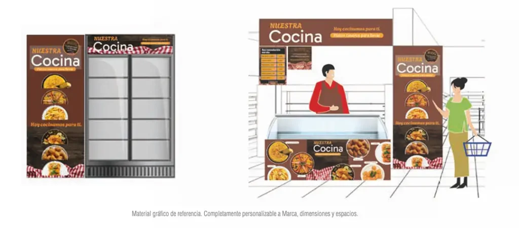 Decoración de espacios en supermercados